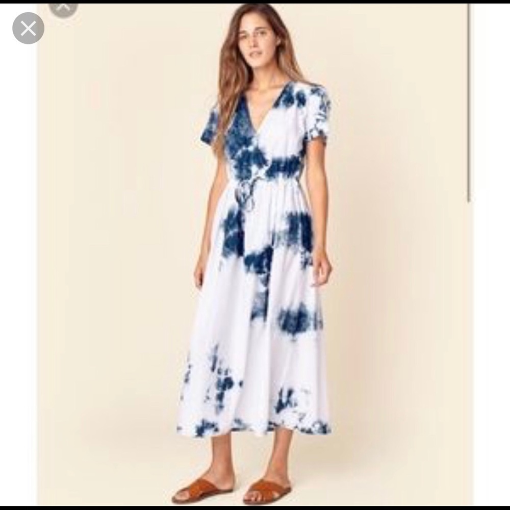 Christy Dawn midi dress in Shabouri indigo